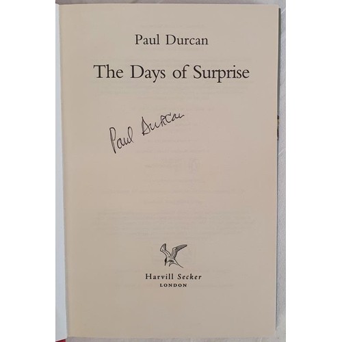 594 - Paul Durcan; The Days of Surprise, SIGNED first edition, first print, HB, Harvill Secker 2015