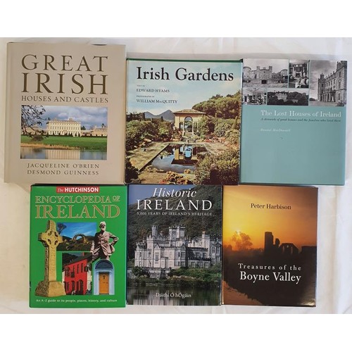 605 - 6 Coffee Table Books Irish related, Treasures of the Boyne Valley by P Harbison; Irish Gardens by Ed... 