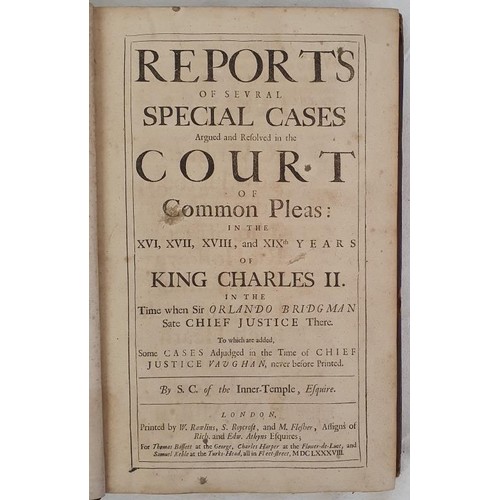 26 - Reports of the Seven Special Cases Argued and Resolved in the Court of Common Pleas in the years of ... 