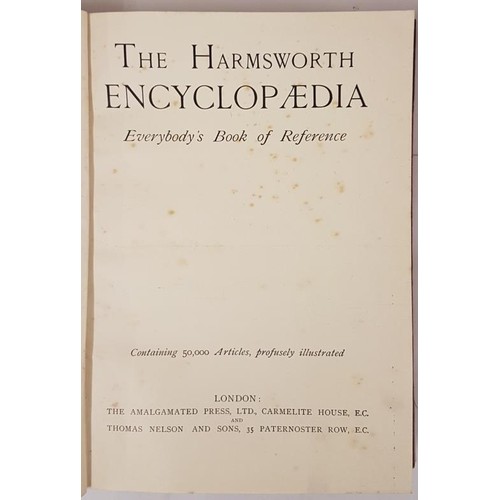 32 - FINE BINDING. The Harmsworth Encyclopaedia. Everybody’s Book of Reference. 8 volumes. London: ... 