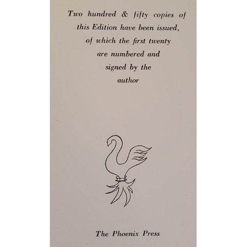 33 - [One of 250 copies, signed copy] Reilly. Desmond O'Grady. The Phoenix Press London, 1961. Dj. One of... 