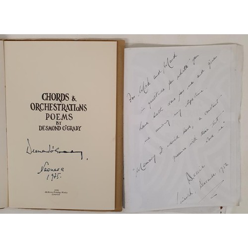 34 - Desmond O’Grady - CHORDS & ORCHESTRATIONS, published 1956. First Edition, First Printing. ... 