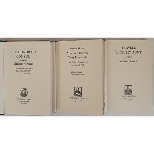 35 - Graham Greene - THE HONORARY CONSUL. First UK Edition, First Printing 1973. May we borrow your husba... 