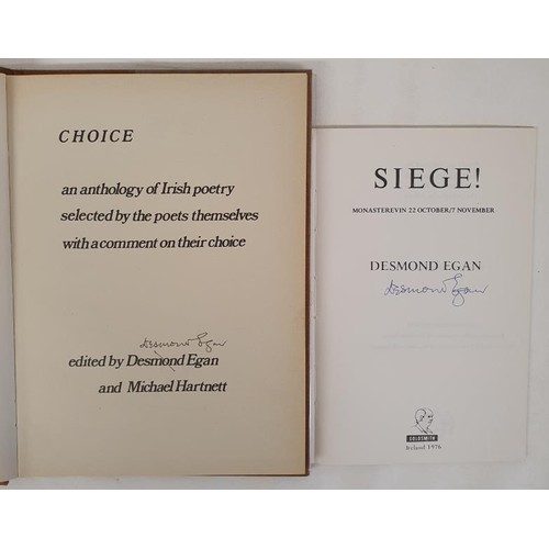 40 - Desmond Egan, Michael Hartnett – Choice: An anthology of Irish poetry selected by the poets th... 