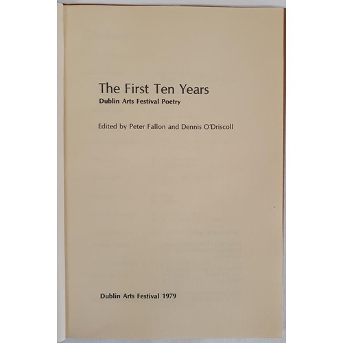 42 - Peter Fallon & Dennis O’Driscoll; editors of The First Ten Years, Dublin Arts Festival Poe... 
