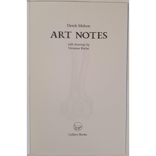 44 - Derek Mahon; Art Notes, limited edition 114/150,with illustrations by Vivienne Roche, signed by both... 
