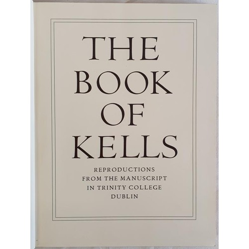 47 - Henry, Francoise. The Book of Kells: Reproductions from the Manuscript in Trinity College, Dublin. L... 