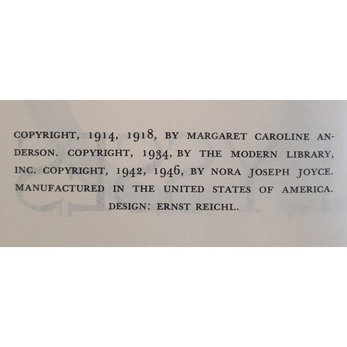 62 - James Joyce. Ulysses. 1948. Complete & Unabridged text published by Random House, New York. Scar... 