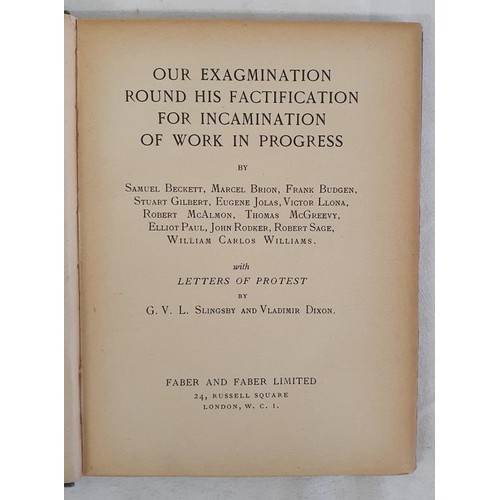 65 - Our Exagmination Round His Factification For Incamination of Work In Progress. A collection of appra... 