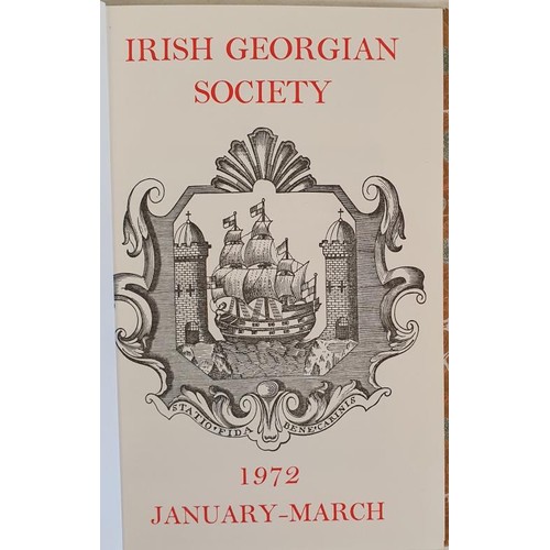 68 - Irish Georgian Society Journal. 1963-1977. Myriad of articles on Francis Johnston; Castletown; Irish... 