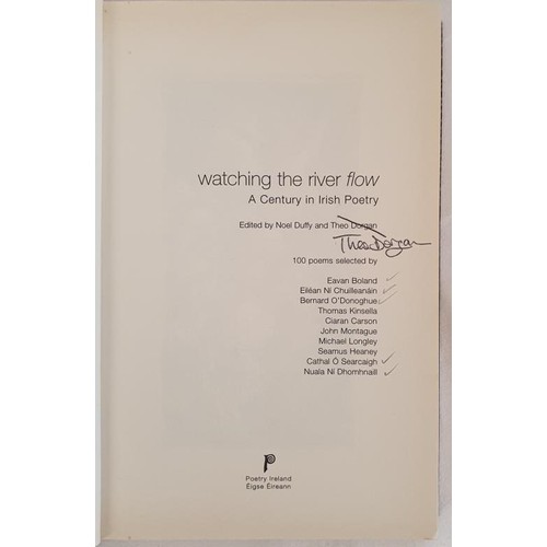 97 - Noel Duffy & Theo Dorgan; editors of Watching The River Flow, signed by Theo Dorgan & the fo... 