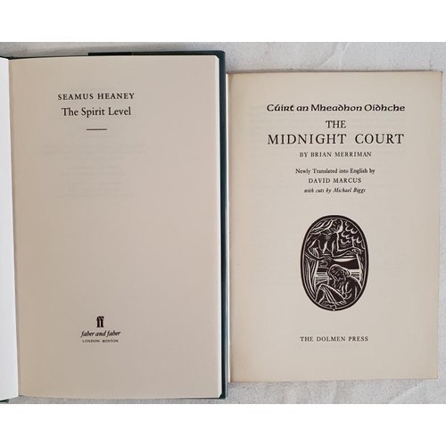 104 - Seamus Heaney. The Spirit Level. 1996. 1st Pristine in d.j. and Brian Merriman. The Midnight Court. ... 