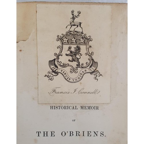 112 - John O'Donoghue Historical Memoir of the O'Briens, Dublin 1860,rebound