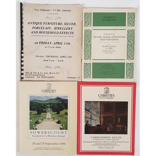 136 - Christies catalogue of the contents of Carrickmines House, Dublin, property of Dan McInenry, Clare b... 