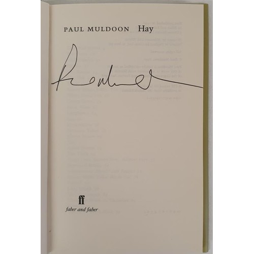 147 - Paul Muldoon – HAY, First UK Edition, 1998. First Print. This is a true first edition, SIGNED ... 