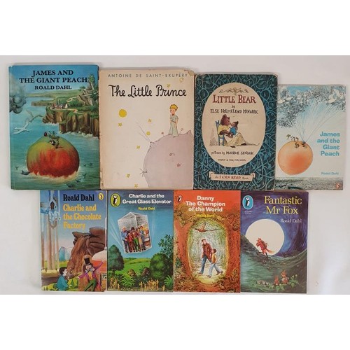 151 - Childrens fiction – Roald Dahl. James and the Giant Peach, (2 editions) Fantastic Mr Fox, Dann... 