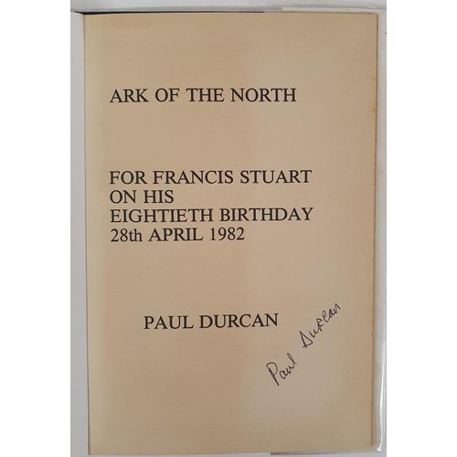 179 - Paul Durcan - Ark of the North, published by Raven Arts Press, Dublin 1982. Written by Paul Durcan a... 