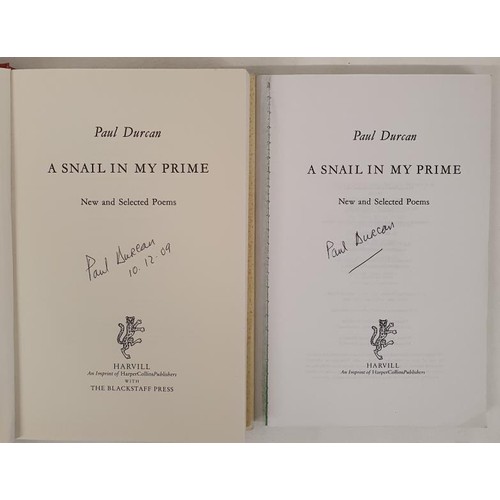 182 - Paul Durcan – A Snail in My Prime. Published 1993. First Edition, First Print. SIGNED and date... 