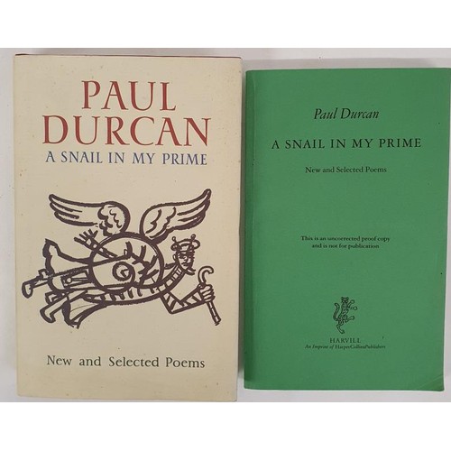 182 - Paul Durcan – A Snail in My Prime. Published 1993. First Edition, First Print. SIGNED and date... 