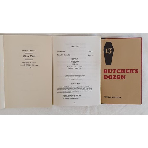 187 - Thomas Kinsella: Butchers Dozen, 1972, Peppercanister and Fifteen Dead, 1979; Kinsella's Oversight b... 