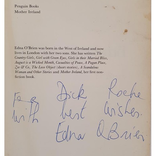 198 - Edna O’Brien; Mother Ireland, signed PB, Penguin 1978