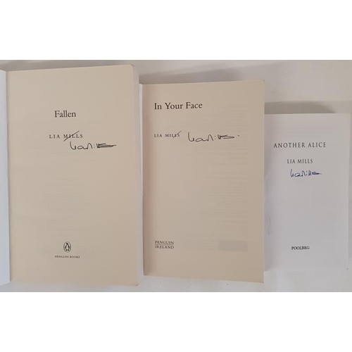 204 - Lia Mills; In your Face, signed first edition, first print, Penguin 2007;Another Alice, signed uncor... 