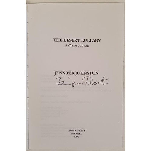 207 - Jennifer Johnston; The Desert Lullaby, signed first edition, first print, Lagan Press 1996