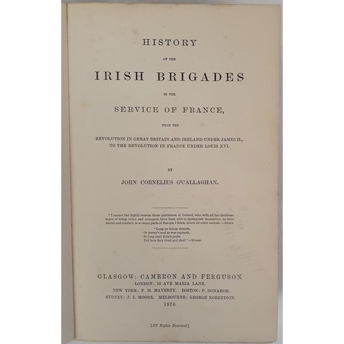 222 - John Cornelius O’Callaghan - History of the Irish Brigades in the Service of France from the R... 