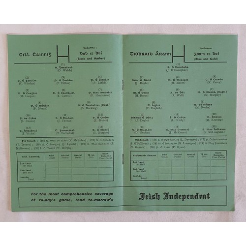 282 - All Ireland Hurling Final Programme 1964 Kilkenny v Tipperary.