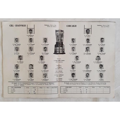 283 - All Ireland Hurling Final Programme 1966 Kilkenny v Cork