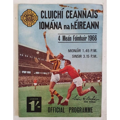 283 - All Ireland Hurling Final Programme 1966 Kilkenny v Cork