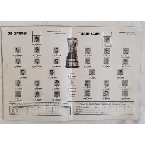 285 - All Ireland Hurling Final Programme 1967 Kilkenny v Tipperary