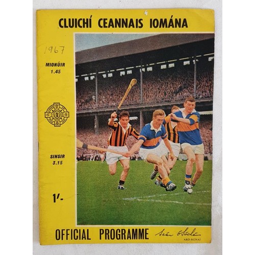 285 - All Ireland Hurling Final Programme 1967 Kilkenny v Tipperary