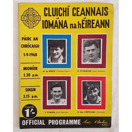 286 - All Ireland Hurling Final Programme 1968 Tipperary v Wexford