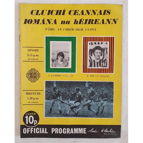 291 - All Ireland Hurling Final Programme 1974 Limerick v Kilkenny