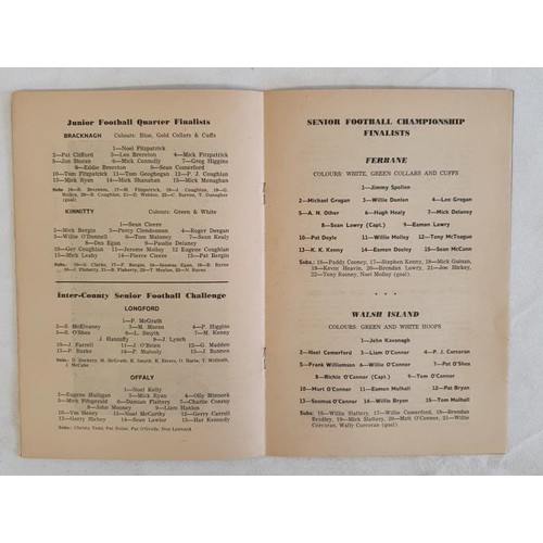 293 - Offaly Senior Football Final Replay 1976 Ferbane v Walsh Island. Also included in the same programme... 