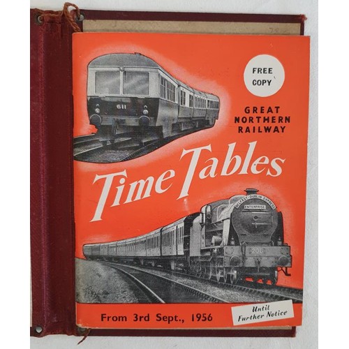 302 - Great Northern Railway. Time Tables 1956, in a purpose designed time table folder