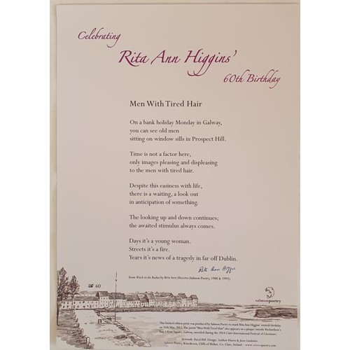 339 - Rita Ann Higgins; Men with tired Hair, signed limited edition 26/60 Salmon Publishing