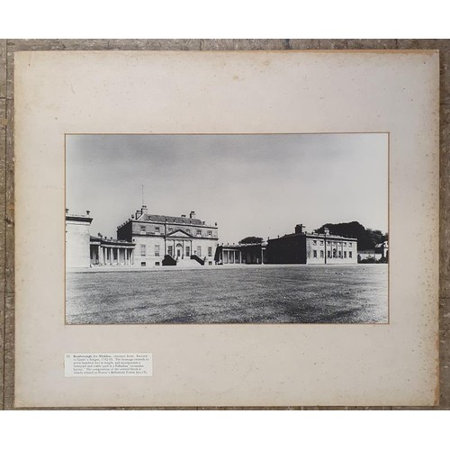 340 - A collection of large format photographs of Irish Georgian Buildings, mostly captioned, such as Powe... 