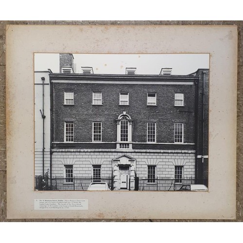 340 - A collection of large format photographs of Irish Georgian Buildings, mostly captioned, such as Powe... 