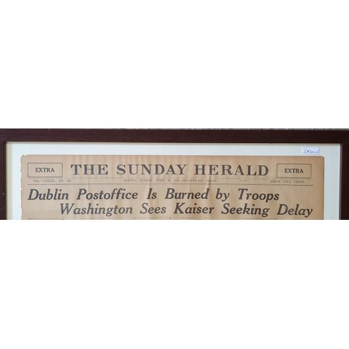 342 - The Sunday Herald, April 30,1916: Front page of this newspaper with the headline 2Dublin Postoffice ... 