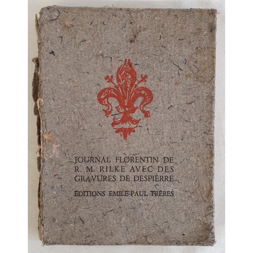 343 - Journal Florentin de R. M. Rilke Traduction de Maurice Betz Avec des Illustrations de J. Despierre R... 