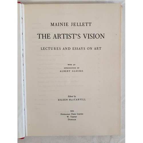 366 - The Artist's Vision Lectures and Essays on Art Jellett, Mainie; MacCarvill, Eileen, Ed Published by ... 