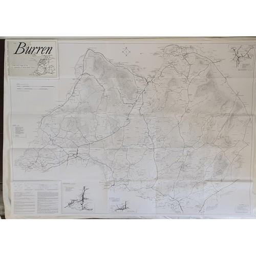 422 - [Tim Robinson Map]. The Burren: A Map of the Uplands of North West Clare. 1977. T. D. Robinson, Cill... 