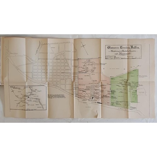 456 - Historic Graves in Glasnevin Cemetery, by R. J. O'Duffy, 1915 with folding map. 1st Ed HB