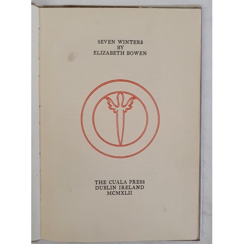 477 - Irish Interest: Seven Winters by Elizabeth Bowen, 175 of 450. 1942.The Cuala Press