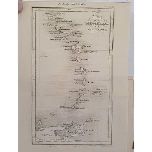 498 - H. M. Coleridge. Six Months in the West Indies. 1832. Folding map. Interesting book plate of the Duk... 