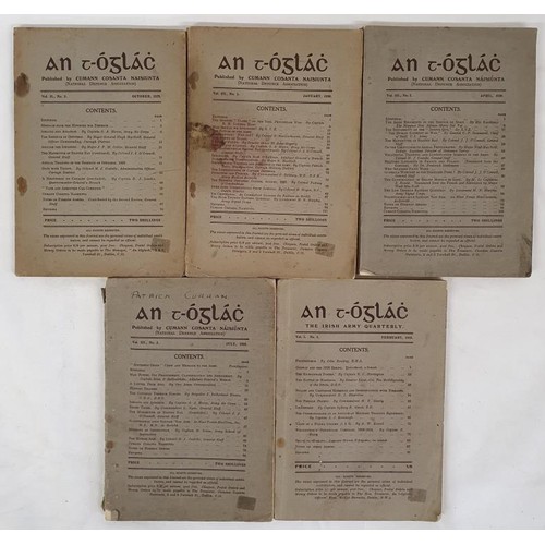 541 - An T-Oglach, The Irish Defence Forces Journal, 5 issues, October 1929, January/ April / July 1930. F... 