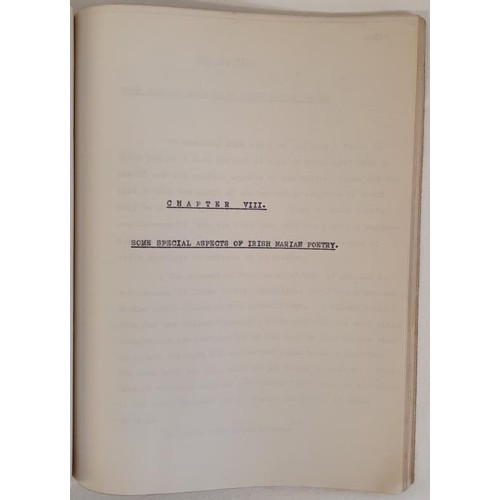 556 - Frizelle,John D. Marian Poetry In Irish. Unpublished Thesis. 291 pages. Dated December 1949. Importa... 