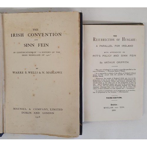 569 - Warre B. Wells & N. Marlow - The Irish Convention and Sinn Fein, published Dublin 1918. First Ed... 